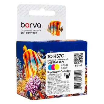 Картридж Barva HP 57 color/C6657AE, 14 мл (IC-H57C) фото №1