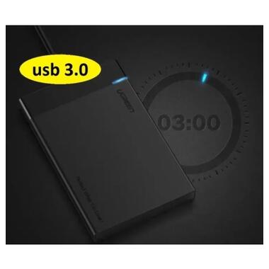 Внешний карман Ugreen USB 3.0 to SATA 3.0 2.5 HDD/SSD enclosure 6TB UASP Black (30847) фото №2