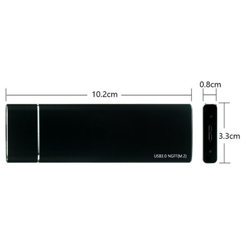 Зовнішня кишеня до M.2 на USB 3.0 Micro BM (F) Gen2, 5 Gb/s, 2TB, B key NGFF Black (S1001) фото №3