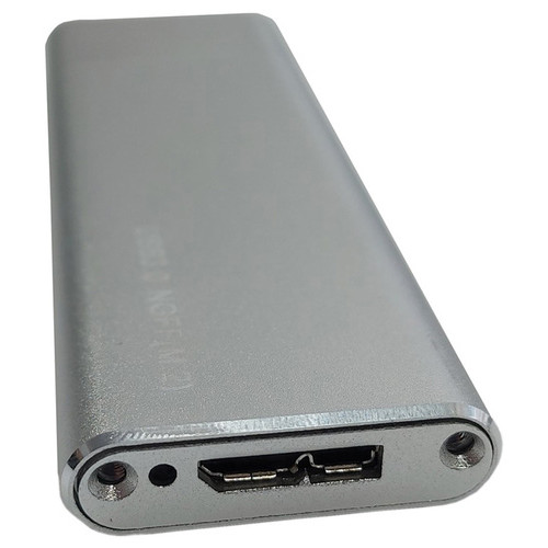 Зовнішня кишеня M.2 на USB 3.0 Micro BM (F) Gen2, 5 Gb/s, 2TB, B key NGFF Silver (S1011) фото №2