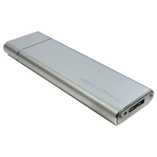 Зовнішня кишеня M.2 на USB 3.0 Micro BM (F) Gen2, 5 Gb/s, 2TB, B key NGFF Silver (S1011) фото №3