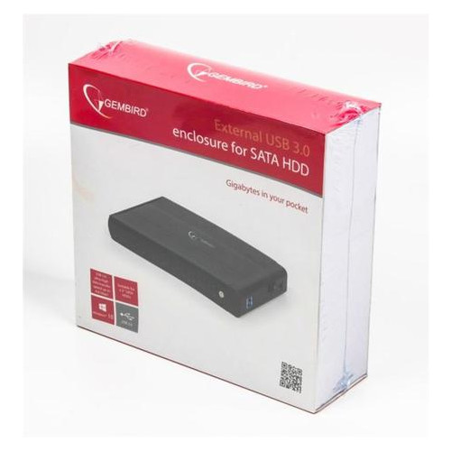 Зовнішня кишеня Gembird SATA HDD 3.5, USB 3.0, Black (EE3-U3S-3) фото №2
