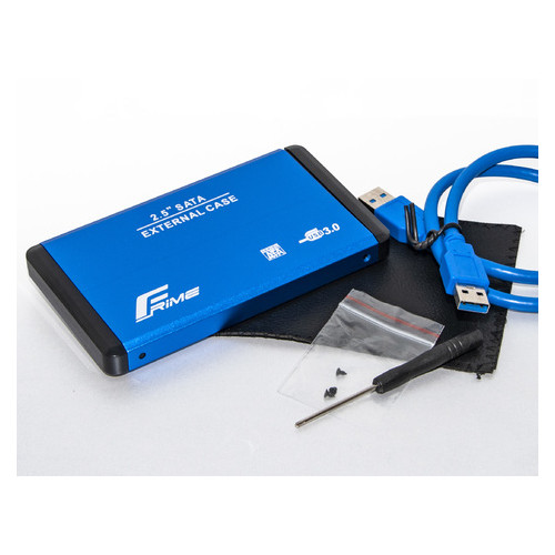 Внешний карман Frime SATA HDD/SSD 2.5 USB 3.0 Metal Blue (FHE22.25U30) фото №2