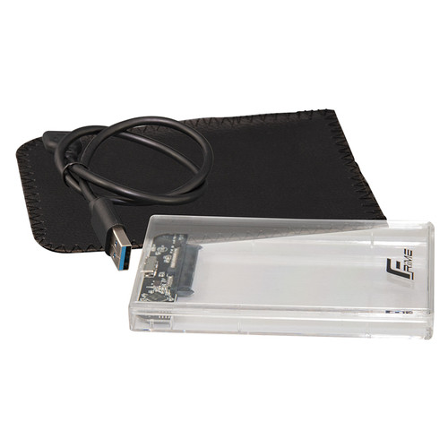 Внешний карман Frime SATA HDD/SSD 2.5 USB 3.0 Plastic Clear (FHE80.25U30) фото №1