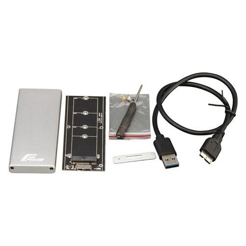 Внешний карман Frime SATA HDD/SSD 2.5 USB 3.0 Metal Silver (FHE201.M2U30) фото №2