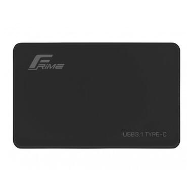 Зовнішня кишеня Frime SATA HDD/SSD 2.5, TYPE C(USB3.1), Plastic, Black (FHE10.25U31) фото №1