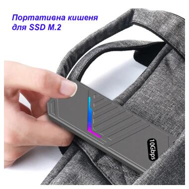 Внешний карман Dynamode M.2 SSD NVMe/SATA combo to USB3.2 GEN2 USB-C (DM-CAD-SSD14) фото №9