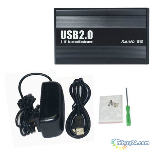 Зовнішня кишеня Maiwo K3502-U2S black Sata USB2.0 фото №3