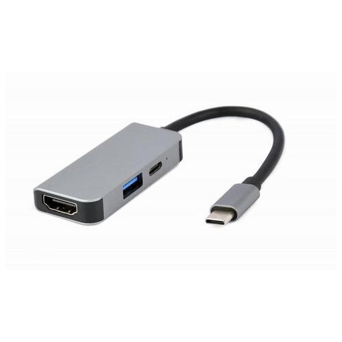 Док-станція Cablexpert USB-C 3-в-1 (A-CM-COMBO3-02) USB/HDMI/PD фото №1