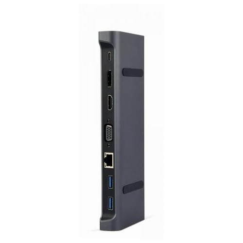 Док-станція Cablexpert USB-C 9-in-1 (A-CM-COMBO9-02) USB-хаб HDMI/VGA/PD/LAN/3,5-мм аудіо фото №1