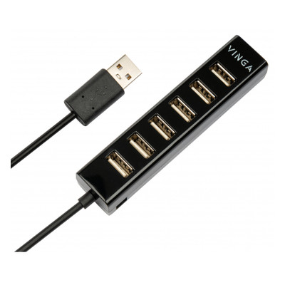 Концентратор Vinga USB2.0 до 7*USB2.0 (VHA2A7) фото №1