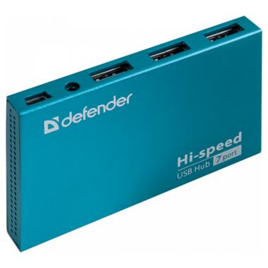 USB хаб Defender Hub 7xUSB 2.0 SEPTIMA SLIM Adapter 220v фото №3