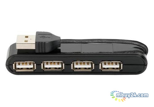 USB HUB Trust Vecco 4 Port USB 2.0 Mini Black (14591) фото №2
