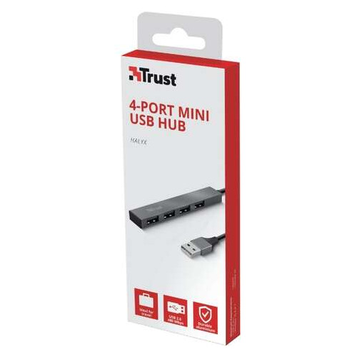 USB-хаб Trust Halyx Aluminum 4-Port Mini USB Hub (23786) фото №11