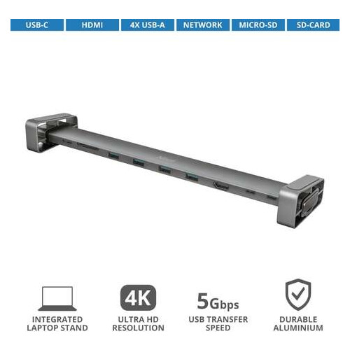 USB-хаб Trust Dalyx Aluminium 10-in-1 USB-C Multi-port Dock (23417) фото №16