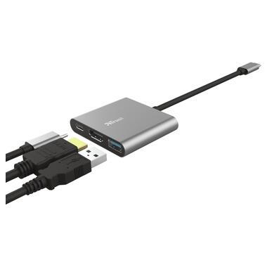 USB-хаб Trust Dalyx 3-in-1 Multiport USB-C Adapter ALUMINIUM (23772) фото №5