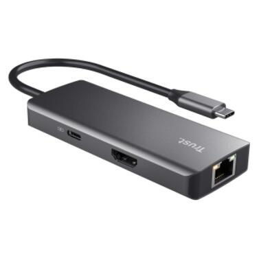 USB-хаб Trust Dalyx  6-in-1 USB-C Multi-port Dock Aluminium (24968_TRUST) фото №2