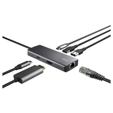 USB-хаб Trust Dalyx  6-in-1 USB-C Multi-port Dock Aluminium (24968_TRUST) фото №7