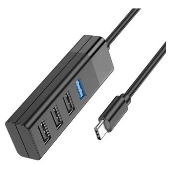 Док-станція Хаб USB перехідник XPRO HB25 4-in-1 із входом Type-C чорний (34376-01) фото №5