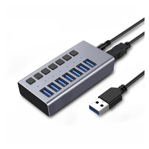USB Хаб Acasis H707 на 7 портів USB 3.0 Сірий фото №1