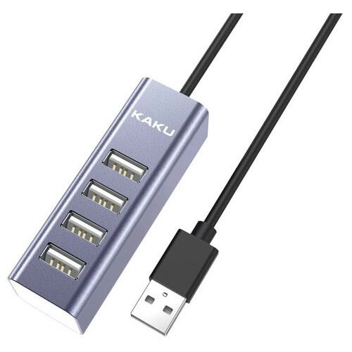 USB Хаб Kaku KSC-383 на 4 USB порти - сірий фото №1
