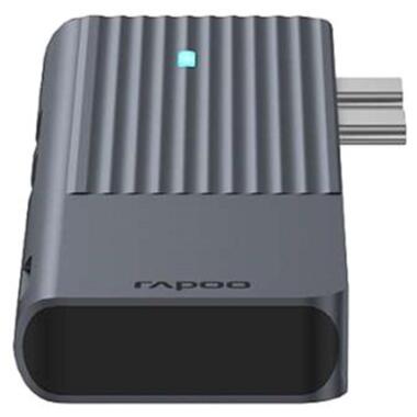 USB-C хаб RAPOO UCM-2003, 7 в 1, чорний (UCM-2003) фото №4