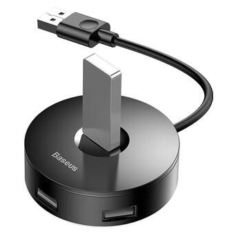 Перехідник HUB Baseus Round Box USB to USB 3.0   3USB 2.0 (1m) (CAHUB) Black фото №3