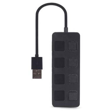 Хаб Gembird USB 2.0 4 порти перемикач чорний (UHB-U2P4-05) фото №4