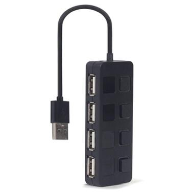 Хаб Gembird USB 2.0 4 порти перемикач чорний (UHB-U2P4-05) фото №3