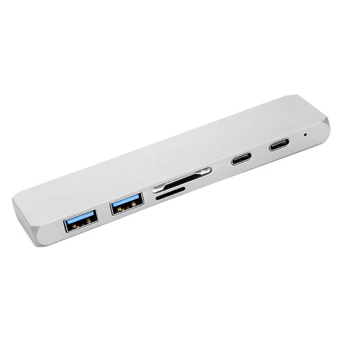 USB-хаб PowerPlant C to HDMI 2U3 SD TF PD VL102 VL817 PS176 фото №1