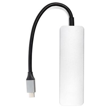 Концентратор USB Type-C до 3*USB 3.0 портів TF/SD Card Reader PowerPlant (CA912100) фото №2