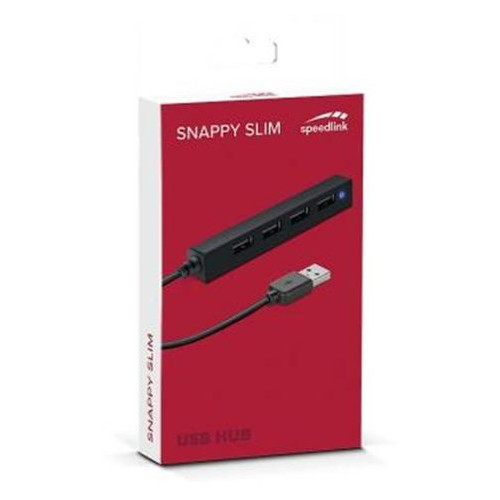 Концентратор SpeedLink USB2.0 Snappy Slim Black (SL-140000-BK) фото №2