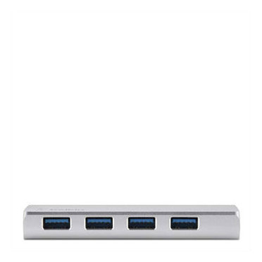 Концентратор Belkin USB 3.0 Ultra-Slim Metal 4 порта + USB-C кабель Silver (F4U088vf) фото №2
