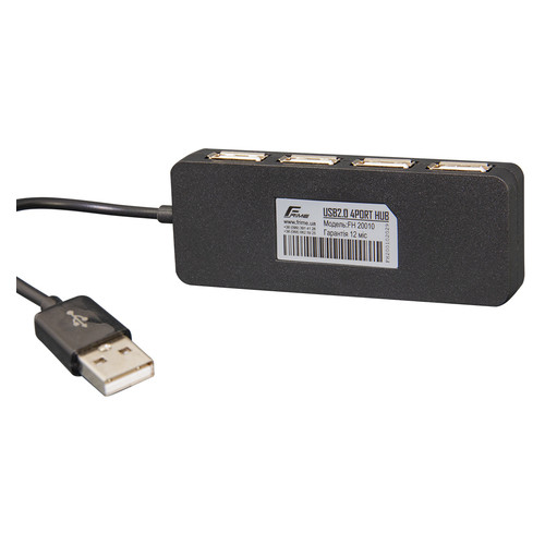Концентратор USB 2.0 Frime 4хUSB2.0 Black (FH-20010) фото №3