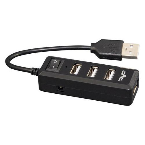 Концентратор USB 2.0 Frime 4хUSB2.0 Black (FH-20000) фото №1