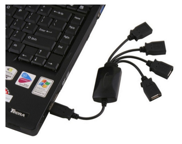 USB ХАБ Lapara LA-UH803-A чорний фото №2