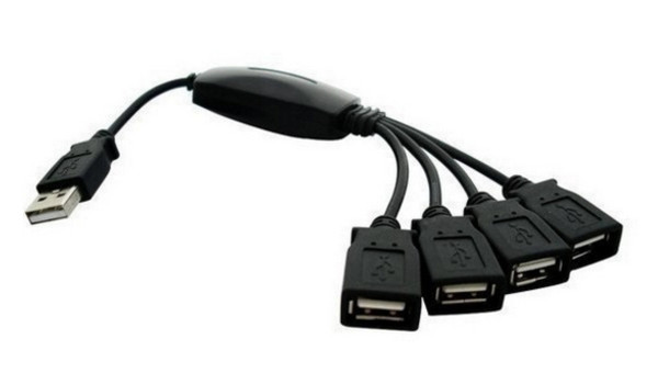 USB ХАБ Lapara LA-UH803-A чорний фото №1