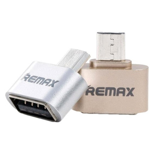 Перехідник RA-OTG USB(F) to microUSB(M) Gold Remax 340902 фото №1