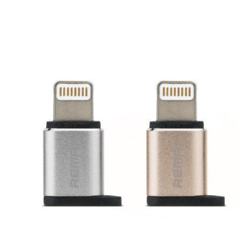 Перехідник Visual RA-USB2 microUSB(F) to Lightning(M) Gold Remax 340906 фото №2