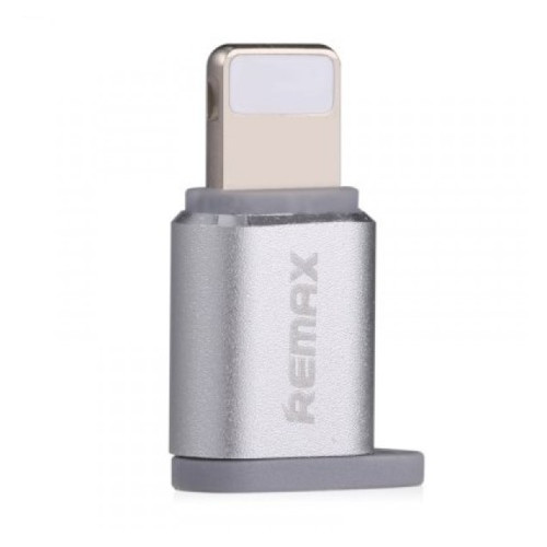 Перехідник Visual RA-USB2 microUSB(F) to Lightning(M) Silver Remax 340905 фото №2
