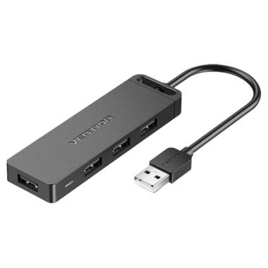 Концентратор VENTION USB 2.0 to 4xUSB 2.0 black (CHMBB) фото №1