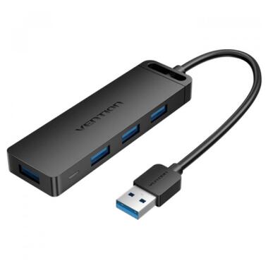 Концентратор VENTION USB 3.0 to 4xUSB 3.0 black (CHLBB-SCB) фото №1