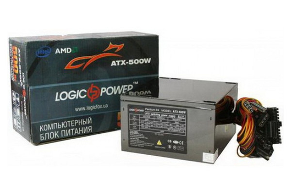 Блок живлення LogicPower 500W FAN 12cm 4xSATA ATX Bulk фото №1