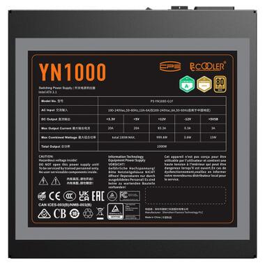 Блок питания PcCooler 1000W (YN1000) фото №6