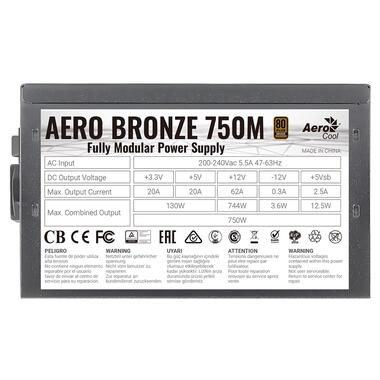 Блок живлення AeroCool Aero Bronze 750M Fully Modular (ACPB-AR75AEC.1M) 750W фото №7