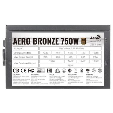 Блок живлення AeroCool Aero Bronze 750 (ACPB-AR75AEC.11) 750W фото №4