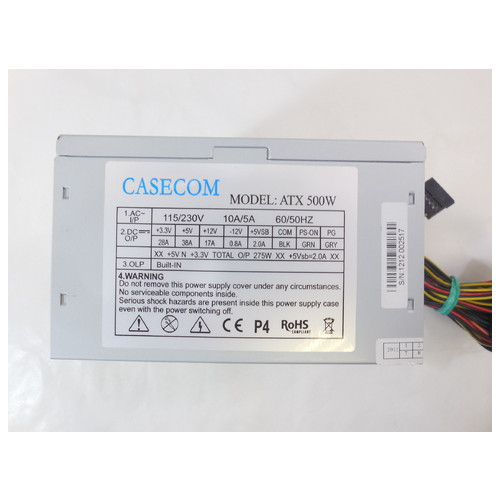 Блок живлення Casecom CM 500 ATX 500W фото №6