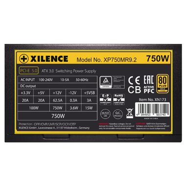 Блок живлення 750W Xilence XP750MR9.2 Performance X+ ATX 3.0 80+ Gold, 140mm, Semi-Modular, Retail Box (XP750MR9.2) фото №4