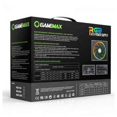 Блок живлення Gamemax 1050W 80 Gold ARGB (RGB-1050 PRO) фото №2