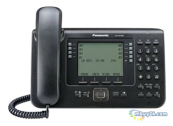 Проводной IP-телефон Panasonic KX-NT560RU-B Black для АТС Panasonic KX-TDE/NCP/NS фото №2